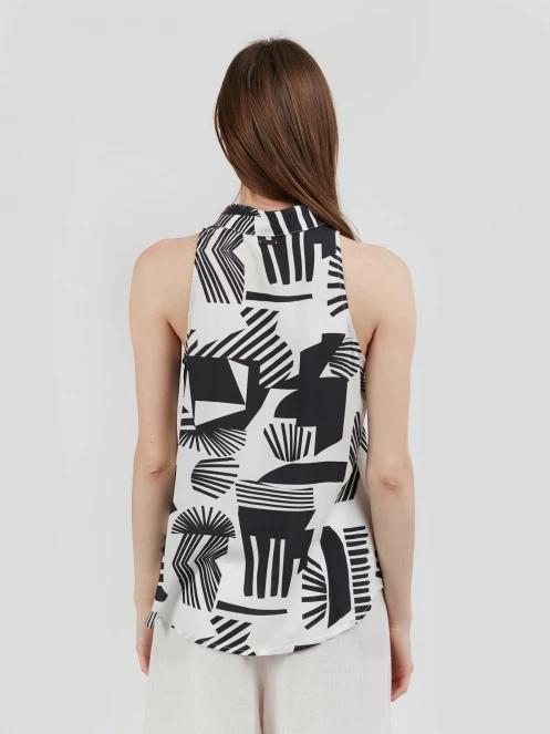 Fundango Myrto Sleeveless Shirt for women in black 3