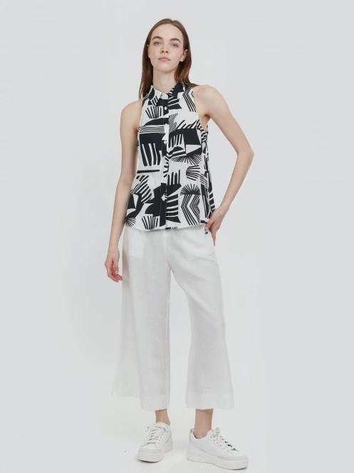 Fundango Myrto Sleeveless Shirt for women in black 4