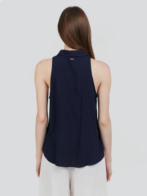 Fundango Myrto Sleeveless Shirt for women in dark blue 3