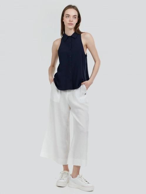 Fundango Myrto Sleeveless Shirt for women in dark blue 4