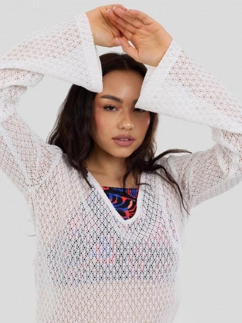 Fundango Shoreline Cover-up for women in white 6