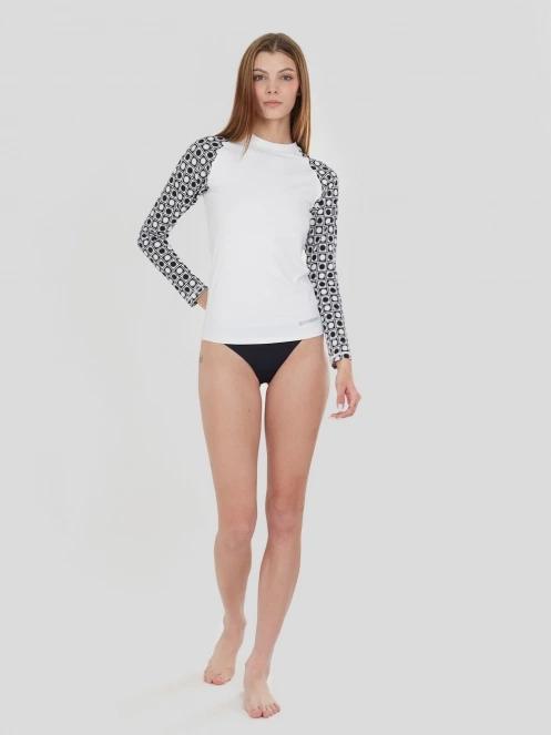 Fundango Joyce Long Sleeve Rashguard for women in white 4