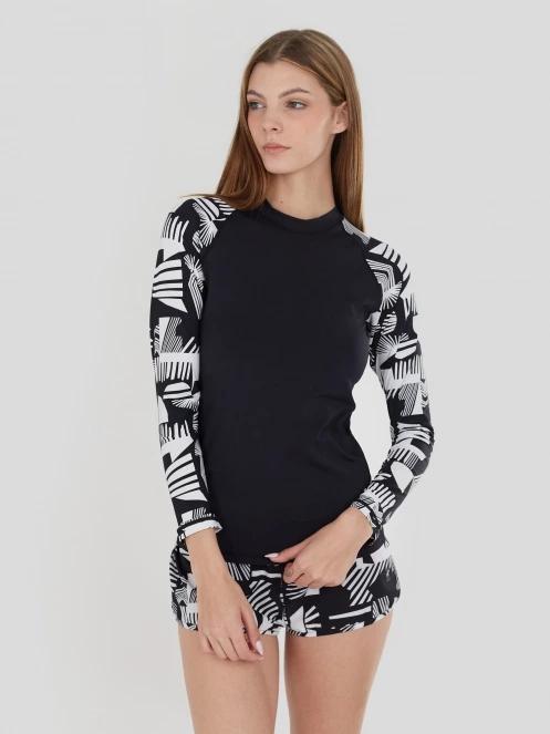 Fundango Joyce Long Sleeve Rashguard for women in black 2