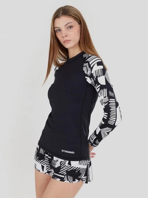 Fundango Joyce Long Sleeve Rashguard for women in black 5