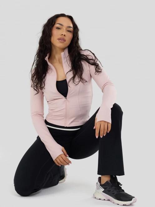 Fundango Flop Zip Up Top for women in pink 2