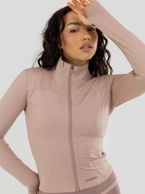 Fundango Flop Zip Up Top for women in pink 7