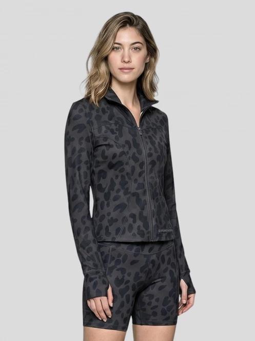 Fundango Flop Zip Up Top for women in black 2