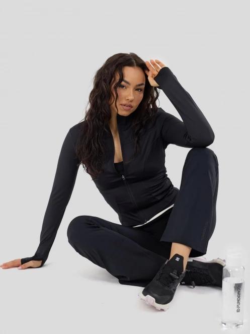 Fundango Flop Zip Up Top for women in black 4