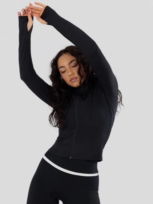 Fundango Flop Zip Up Top for women in black 5