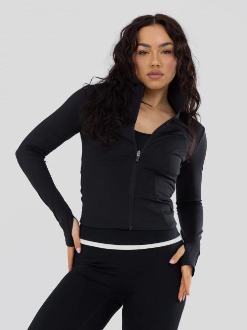 Fundango Flop Zip Up Top for women in black 6