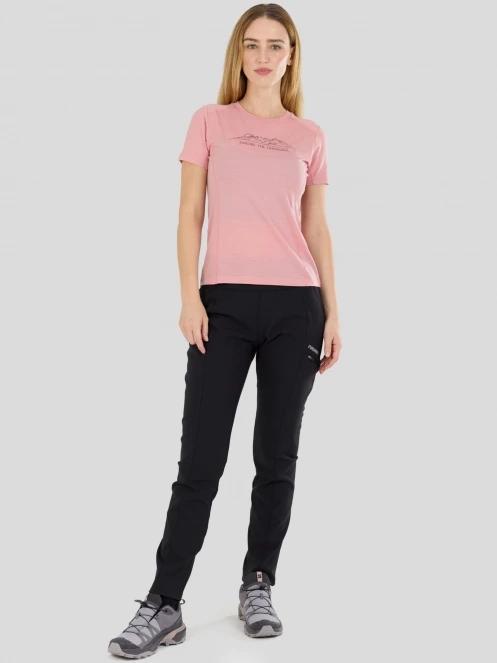 Fundango Reinga Merino T-shirt for women in pink 4