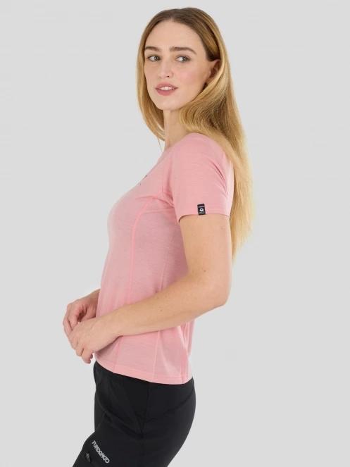 Fundango Reinga Merino T-shirt for women in pink 7