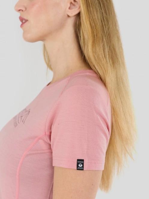 Fundango Reinga Merino T-shirt for women in pink 8