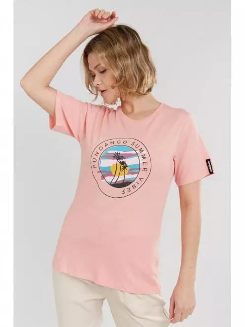 Fundango Bolton T-shirt for women in magenta 2
