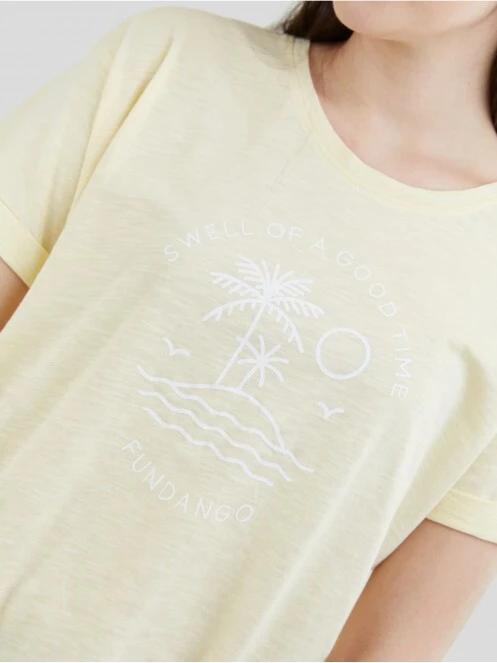 Fundango Nissa T-shirt for women in yellow 5