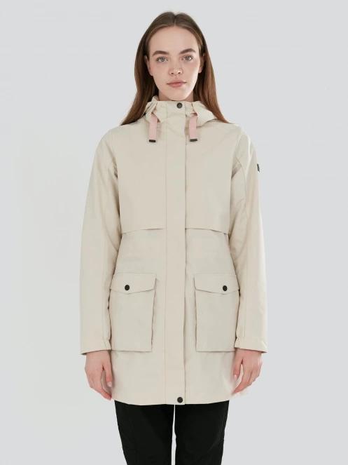 Fundango Zhuri Waterproof Jacket for women in sand 2