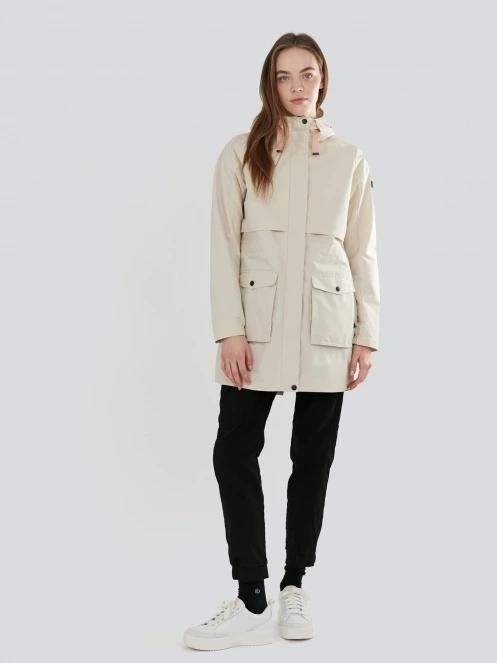 Fundango Zhuri Waterproof Jacket for women in sand 4