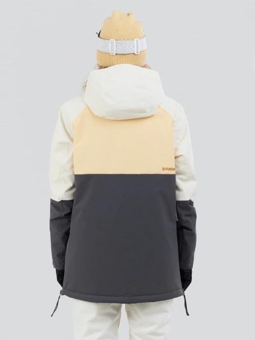 Fundango Birch ECO Logo Anorak for women in yellow 3