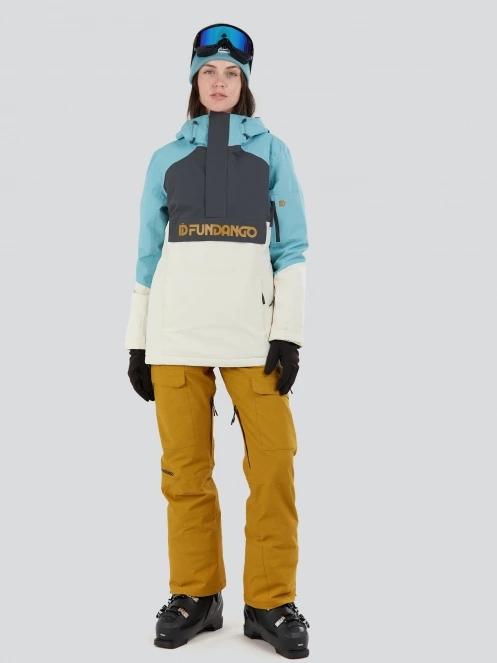 Fundango Birch ECO Logo Anorak for women in light blue 4
