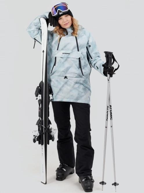 Fundango Hooper ECO Anorak for women in light blue 4