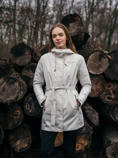 Fundango Regina II Waterproof Trench Jacket for women in sand 13