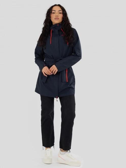 Fundango Regina III Waterproof Trench Jacket for women in dark blue 4
