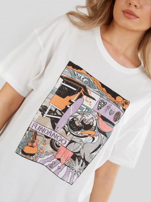 Fundango Nissa T-shirt for women in white 6