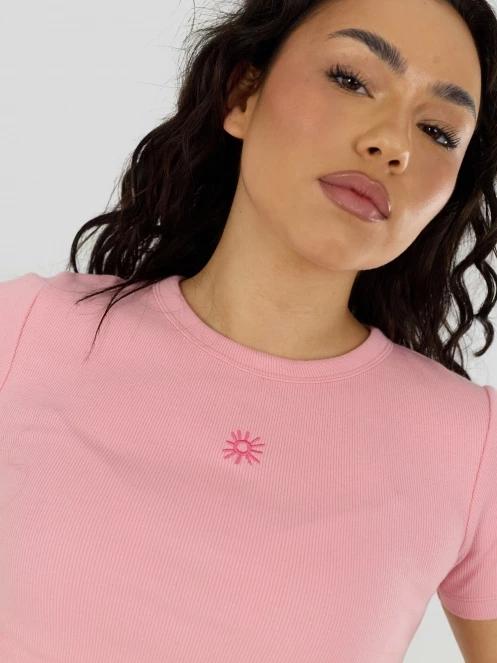 Fundango Sora Cropped T-shirt for women in pink 6