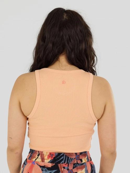 Fundango Naya Cropped Tank-T for women in orange 3