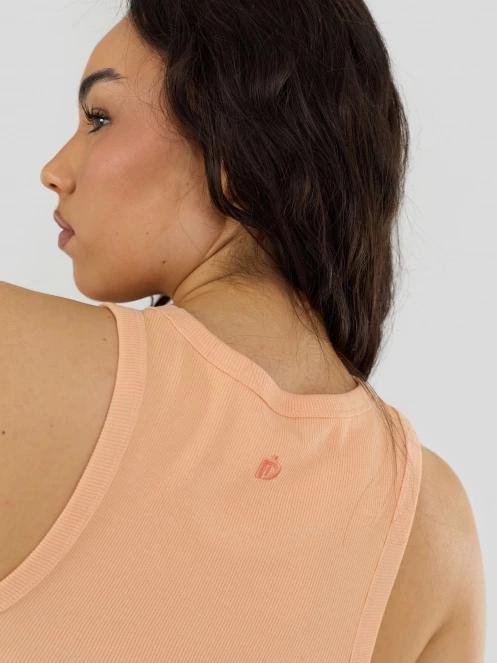 Fundango Naya Cropped Tank-T for women in orange 8