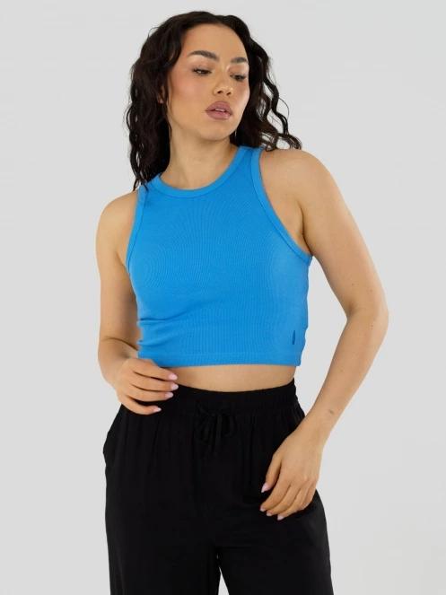 Fundango Naya Cropped Tank-T for women in blue 2