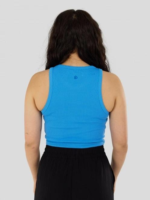 Fundango Naya Cropped Tank-T for women in blue 3