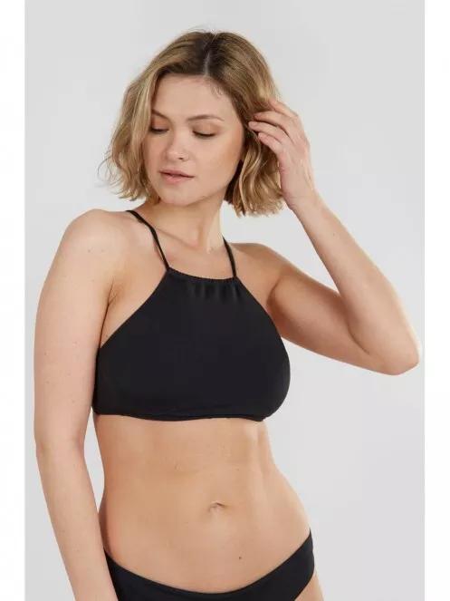 Black high store neck bikini