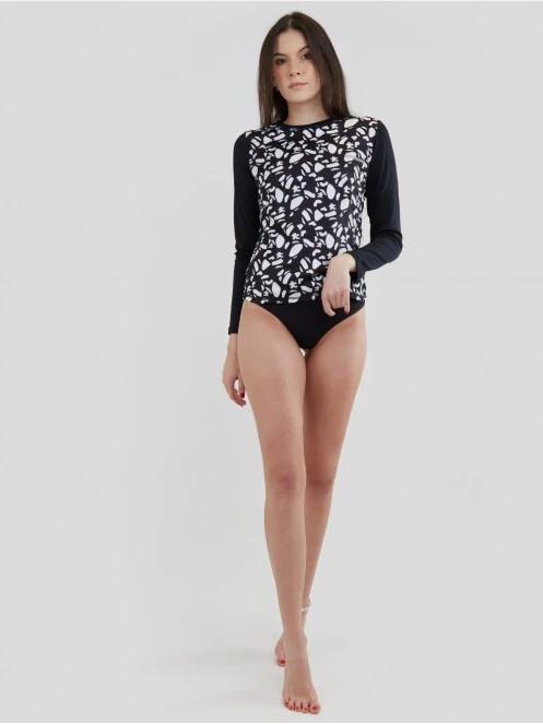 Fundango Loren Long Sleeve Rashguard for women in black 4