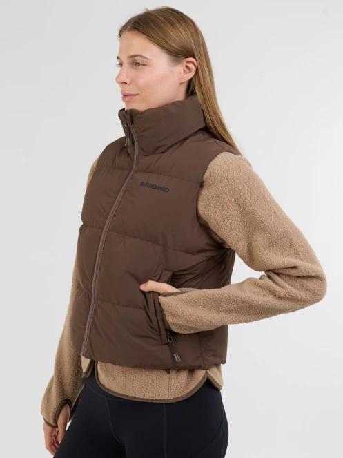 Fundango Keira Padded Vest for women in brown 2