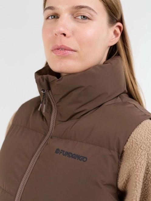 Fundango Keira Padded Vest for women in brown 5