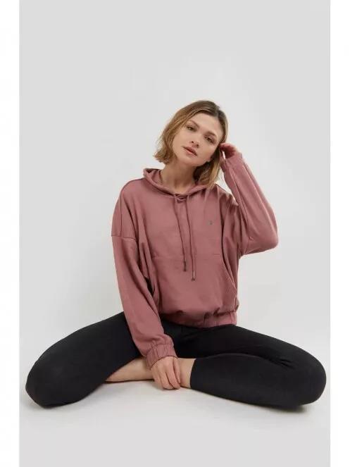 Fundango Echo Loose Hoodie for women in magenta 6