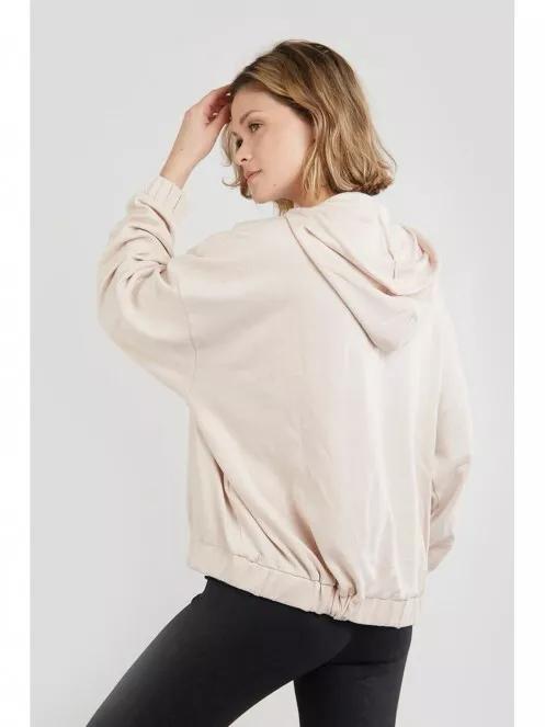 Fundango Echo Loose Hoodie for women in sand 3