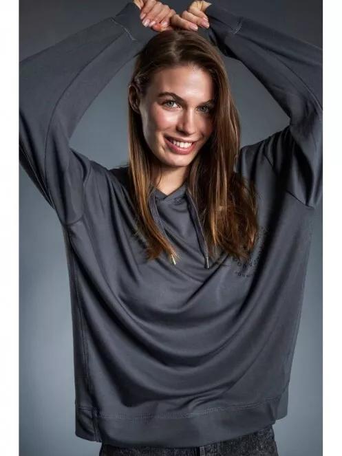 Fundango RICHMOND Hooded Pullover for women in grey 2