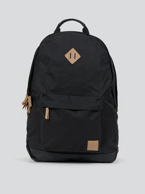 Fundango Plain Backpack in black 2