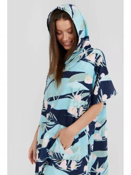 Fundango Amarante Surf Poncho for women in blue 4
