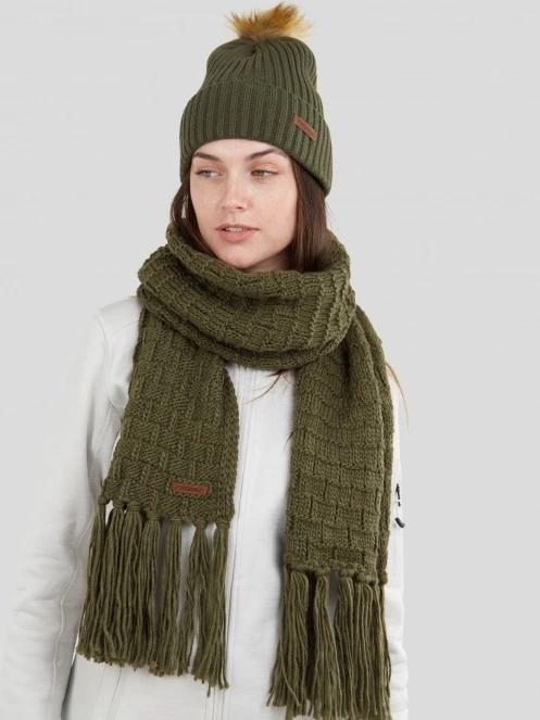 Fundango Glen Scarf for women in oliv 3