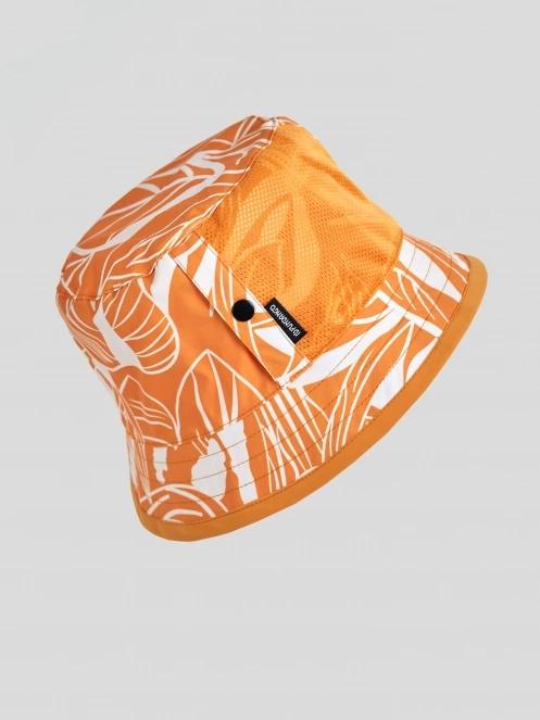 Fundango Agave Reversible Bucket Hat for women in orange 2