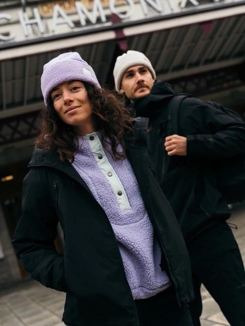Fundango Zeo Fleece Beanie in purple 4