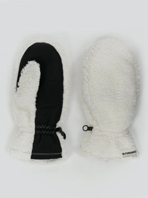 Fundango Teddy Gloves for women in white 2