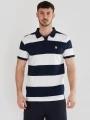 Fundango Incognito Stripe Poloshirt for men in dark blue 1