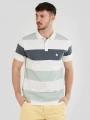Fundango Incognito Stripe Poloshirt for men in light blue 1