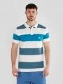 Fundango Incognito Stripe Poloshirt for men in green 1