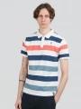 Fundango Incognito Stripe Poloshirt for men in red 1