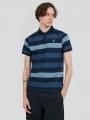 Fundango Incognito Stripe Poloshirt for men in dark blue 1